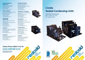 Sealed Condensing Units L'Unite - Realcold