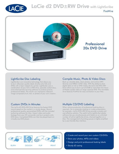 LaCie d2 DVD±RW Drive with LightScribe - OSCS