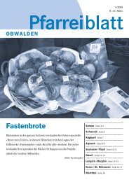 Pfarreiblatt 5 – Fastenbrote - Kirche Obwalden