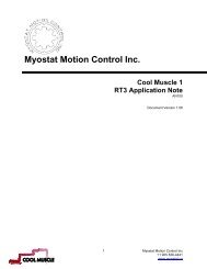 Myostat Motion Control Inc. Cool Muscle 1 RT3 Application Note