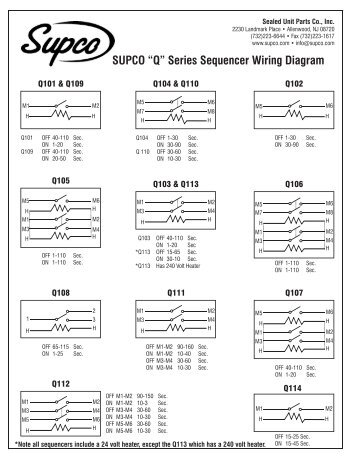 âQâ Series Sequencer Wiring Diagram - Supco