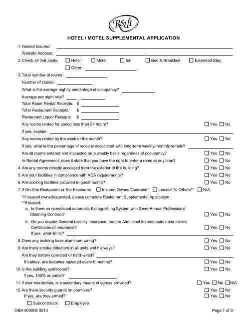 GBA 900008.pdf - Specialty Risk Associates, Inc.