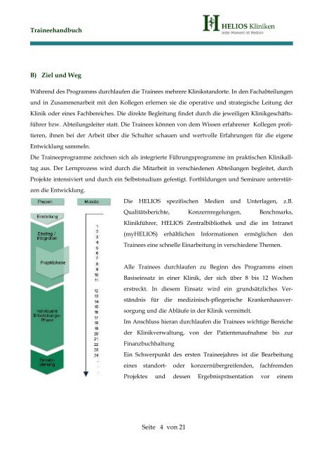 Traineehandbuch - HELIOS Kliniken GmbH