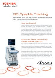 3D Speckle Tracking BroschÃ¼re - Toshiba Medical