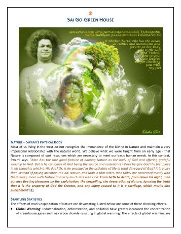 Overview and Objectives of Go-Green Team - I AM Mother Earth