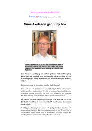 Sune Axelsson ger ut ny bok - Akfeo FÃ¶rlag