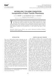 MODELLING TOLUENE OXIDATION Incorporation of Mass ... - ITM