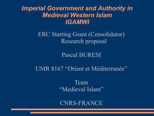 Imperial Government and Authority in Medieval Western Islam IGAMWI