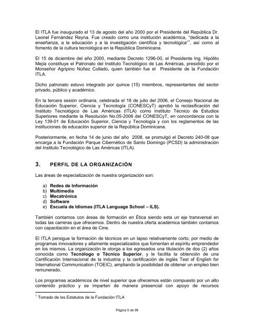 5 Memoria de postulaciÃ³n Gran Premio Nacional a la Calidad ... - ITLA