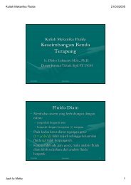 Kuliah Mekanika Fluida Keseimbangan Benda Terapung