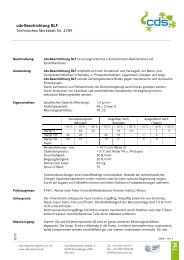 cds-Beschichtung BLF Technisches Merkblatt Nr ... - cds POLYMERE