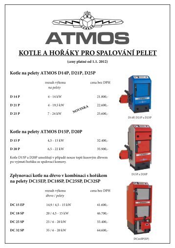 Kotle ATMOS na pelety