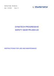 dynatech progressive safety gear pr-2000-ud - GLOBAL elevators sro