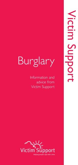 Victim support burglary_leaflet - West Midlands Police