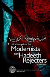 A critical analysis of the Modernists and the ... - Kalamullah.Com