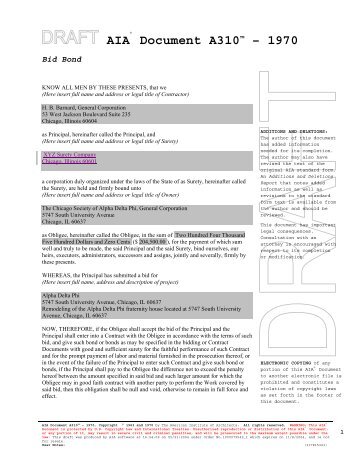 A310 - Bid Bond