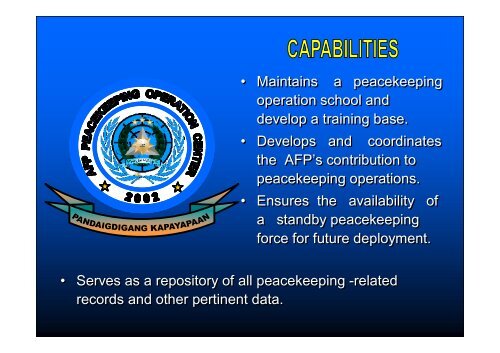 AFP Foreign Deployments - ASEAN Regional Forum