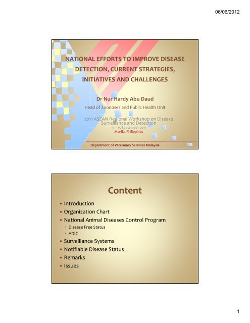 Annex 15 Presentation By Malaysia Pdf Asean Regional Forum