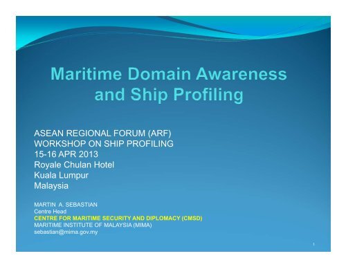 Maritime Domain Awareness and Ship Profiling.pdf - ASEAN Regional