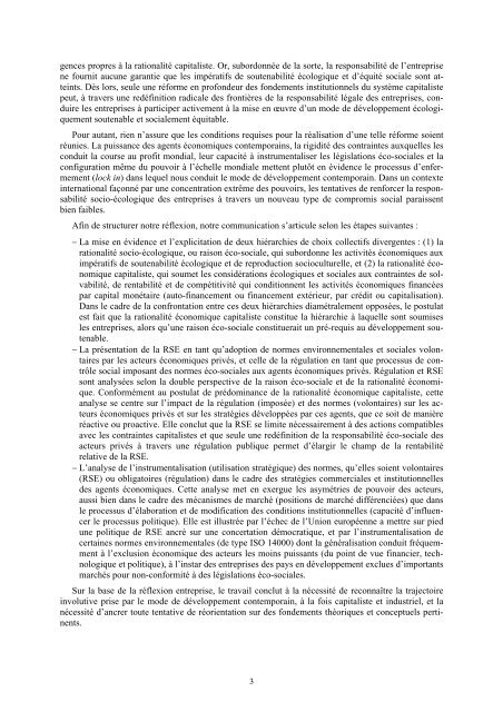 La RSE : nouvelle rÃ©gulation du capitalisme ou interprÃ©tation ...