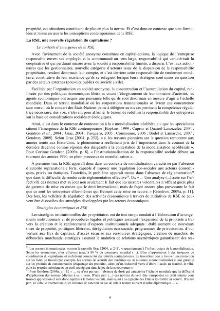 La RSE : nouvelle rÃ©gulation du capitalisme ou interprÃ©tation ...