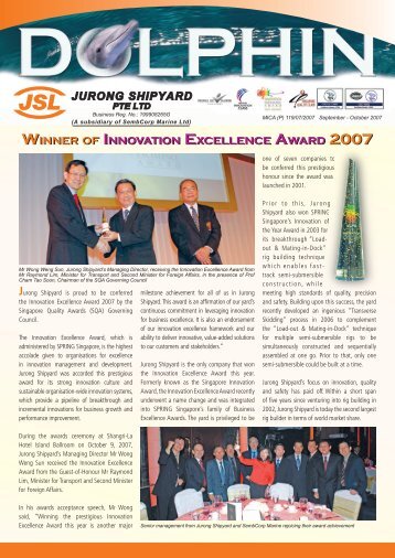 dolphin sep-oct07.pdf - Jurong Shipyard Pte Ltd