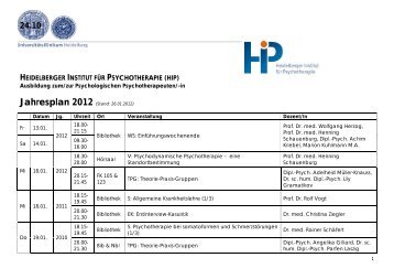 HEIDELBERGER INSTITUT FÃƒÂœR PSYCHOTHERAPIE (HIP)