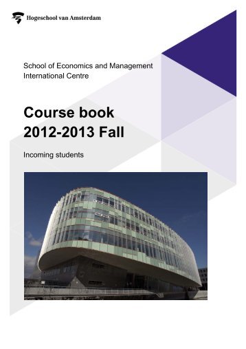 Course book 2012-2013 Fall - International - Hogeschool van ...