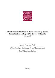 A Cost-Benefit Analysis of Rural Secondary School Consolidation