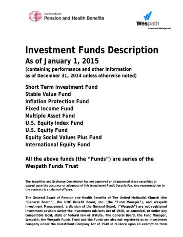 Investment Funds Description - General Board of Pension and ...