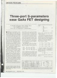 Three-port S-parameters ease GaAs FET designing
