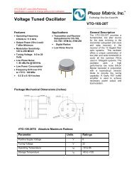 9.5 to 11.5 GHz Low Noise VCO