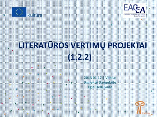 paramos literatÅ«ros vertimÅ³ krypÄiai (1.2.2) - Kultura 2007