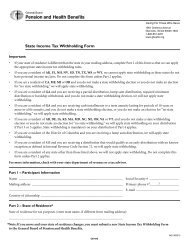 State Income Tax Withholding Form