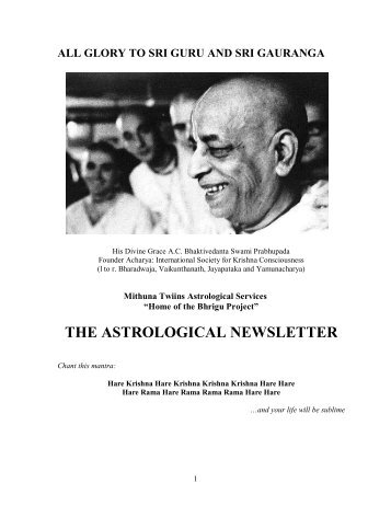 THE ASTROLOGICAL NEWSLETTER - Issue-15 - 2010 November 06