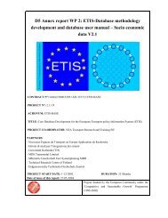 D5 Annex report WP 2: ETISDatabase methodology ... - ETIS plus