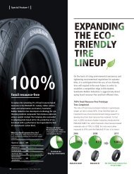 expandinG THe eco- friendly Tire lineup