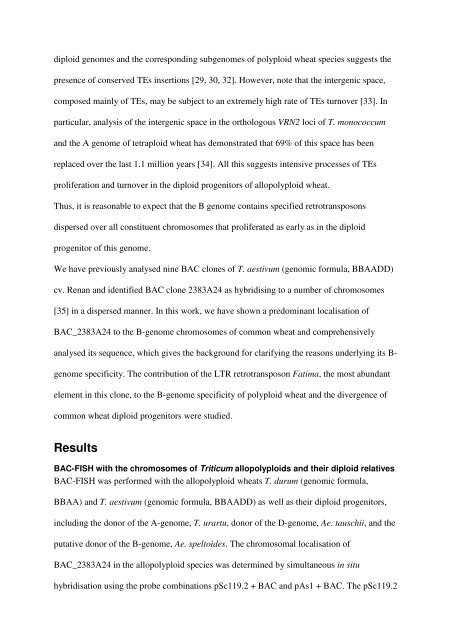 The impact of Ty3-gypsy group LTR retrotransposons ... - URGV - Inra