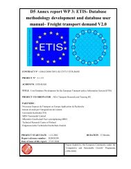 D5 Annex report WP 3: ETIS Database methodology ... - ETIS plus