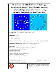 D6 main report: ETISDatabase methodology application ... - ETIS plus