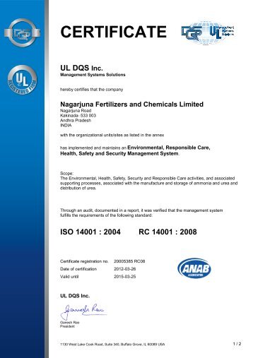 20005385 - Nagarjuna Fertilizers and Chemicals Limited- RC 14k