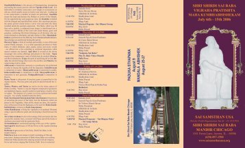 download the brochure - Sai Samsthan USA