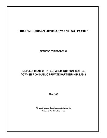 TIRUPATI URBAN DEVELOPMENT AUTHORITY - TIRUPATHI ...