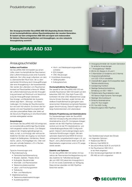 SecuriRAS ASD 533 - Securiton GmbH