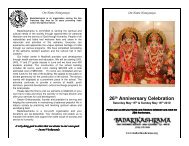 26th Anniversary Celebration - Badarikashrama