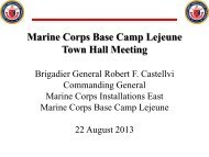 Family Housing - Marine Corps Base Camp Lejeune