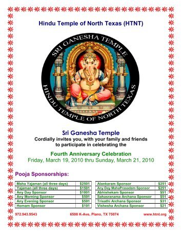 Hindu Temple of North Texas (HTNT) Sri Ganesha Temple