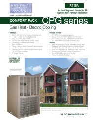 CPG series - National Comfort Products