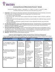Assessing Classroom Differentiation Protocol - Revised - NAGC