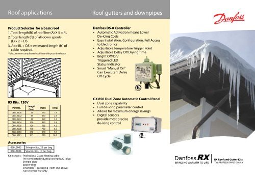 RX Roof and Gutter Cable Trifold Brochure - Danfoss.com